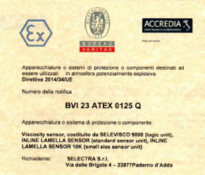 ATEX - BUREAU VERITAS Certificate
